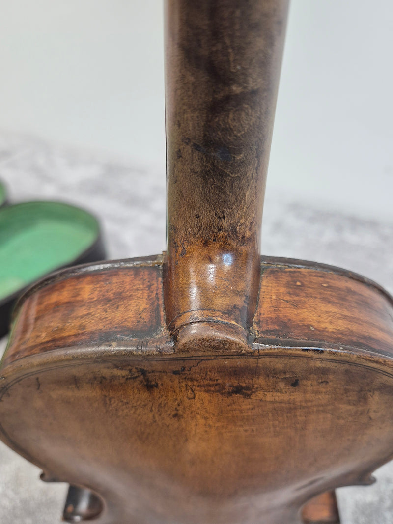 Antique Lion Head Violin - No Sound Post w/ Hard Case - Vintage - Image 14
