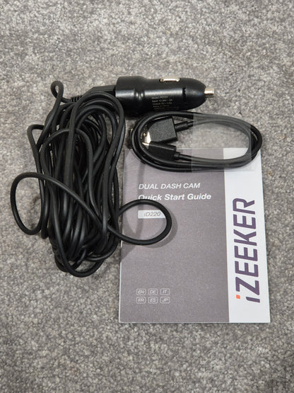 iZEEKER iD220- Dual Dash Camera - Open Box New