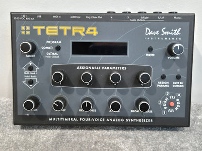 Dave Smith Tetra Synth - Analog Poly Synthesizer w/ Original Power Supply