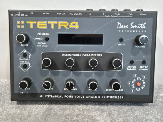 Dave Smith Tetra Synth - Analog Poly Synthesizer w/ Original Power Supply