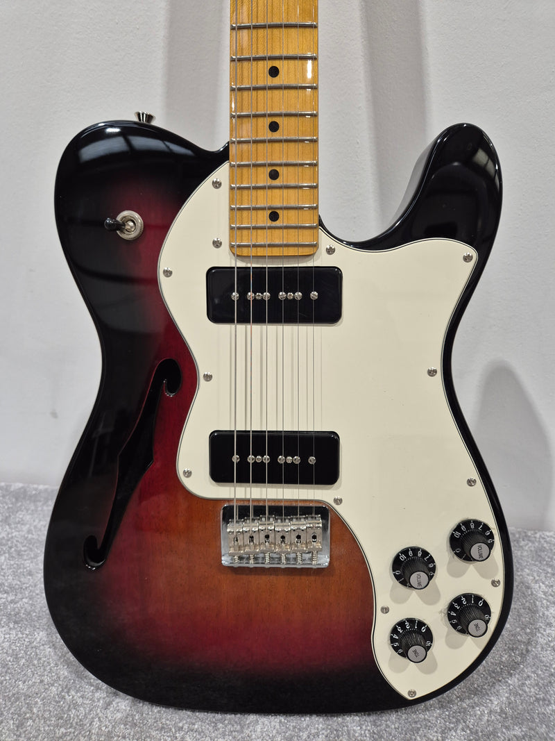 Fender Modern Player Telecaster® Thinline Deluxe, Maple Fingerboard, 3-Color Sunburst - Sunburst w/ Original Box - RRP £649 - Image 1