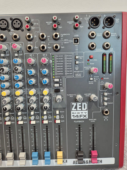 Allen & Heath ZED Sixty-14FX - 14-Channel Studio Mixer w/ Hard Case RRP £499