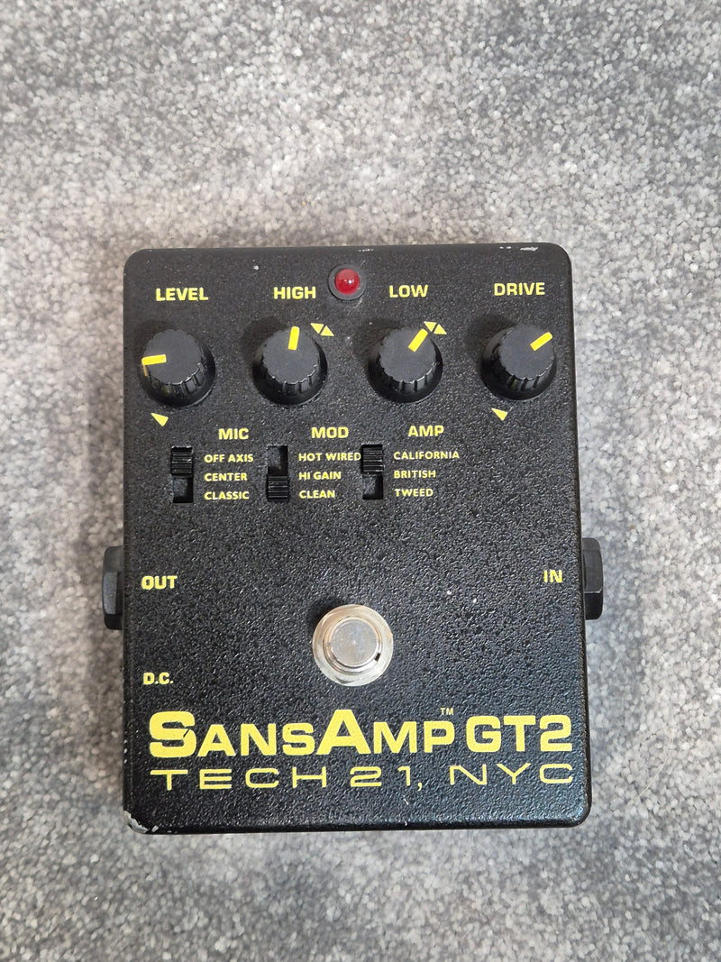 Tech 21 SansAmp GT2- Tube Amp Emulation Pedal - Image 1