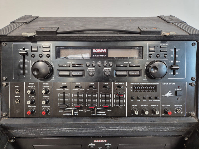 KAM KCD 950 DJ Player - Dual CD Player w/ Wooden Case - Image 3