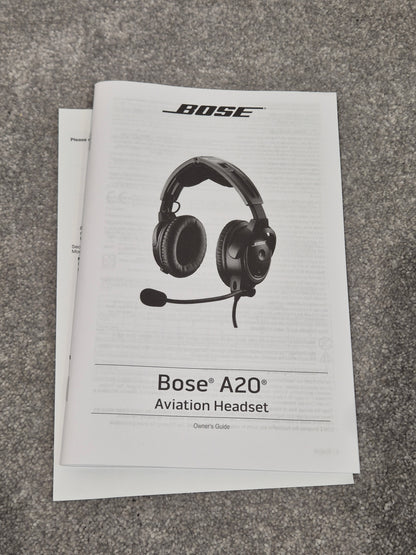 Bose A20 U-174 Plug Aviation Headset w/ Carry Case Open Box New - RRP £999