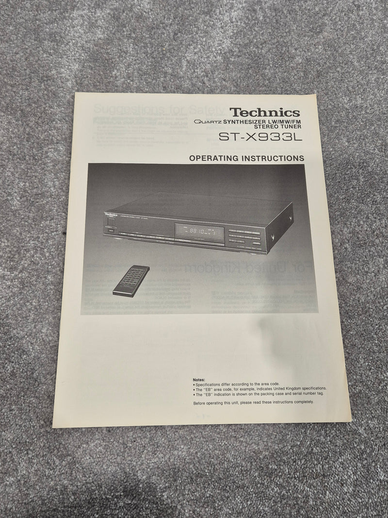 Technics ST-X933L - Quartz Synthesizer AM/FM Stereo Tuner - Image 10