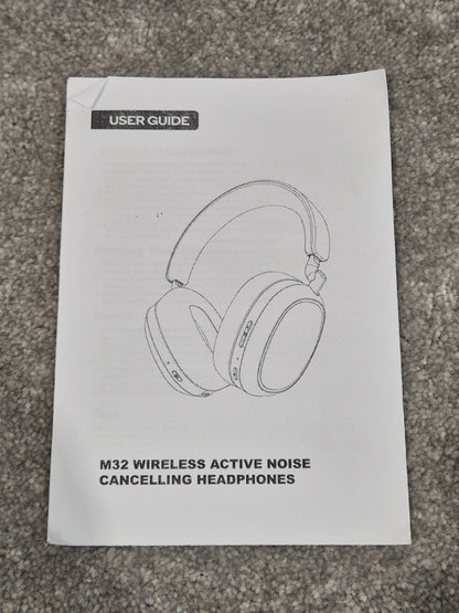Chillitech M32 - Hybrid Active Noise Cancelling Wireless Headphones w/ Case