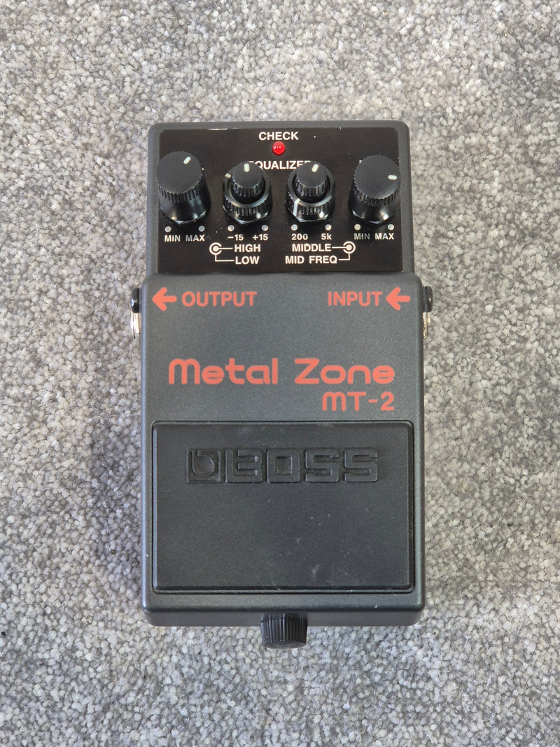 Boss MT-2 Metal Zone - Heavy Metal/Rock Distortion Pedal w/Power Cable - Image 1