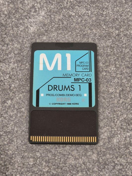 Korg M1 MPC-03 - Drums 1 Program Card - Drum Sounds