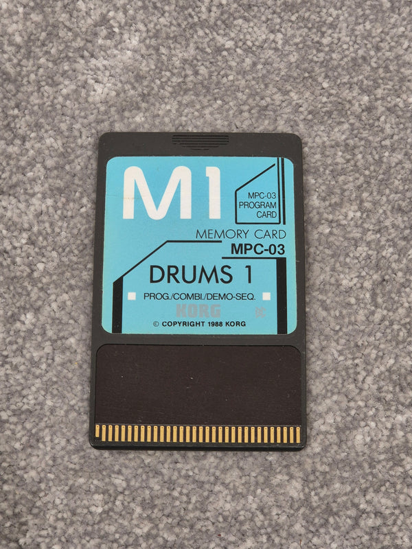 Korg M1 MPC-03 - Drums 1 Program Card - Drum Sounds