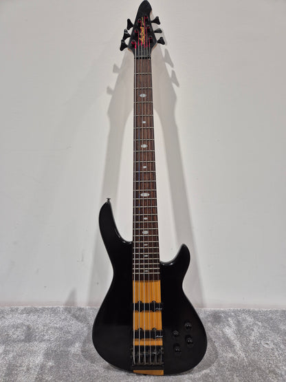 Aria Pro II 6 String Avante 24 Fret Electric Bass Guitar - Black