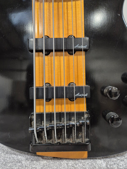 Aria Pro II 6 String Avante 24 Fret Electric Bass Guitar - Black