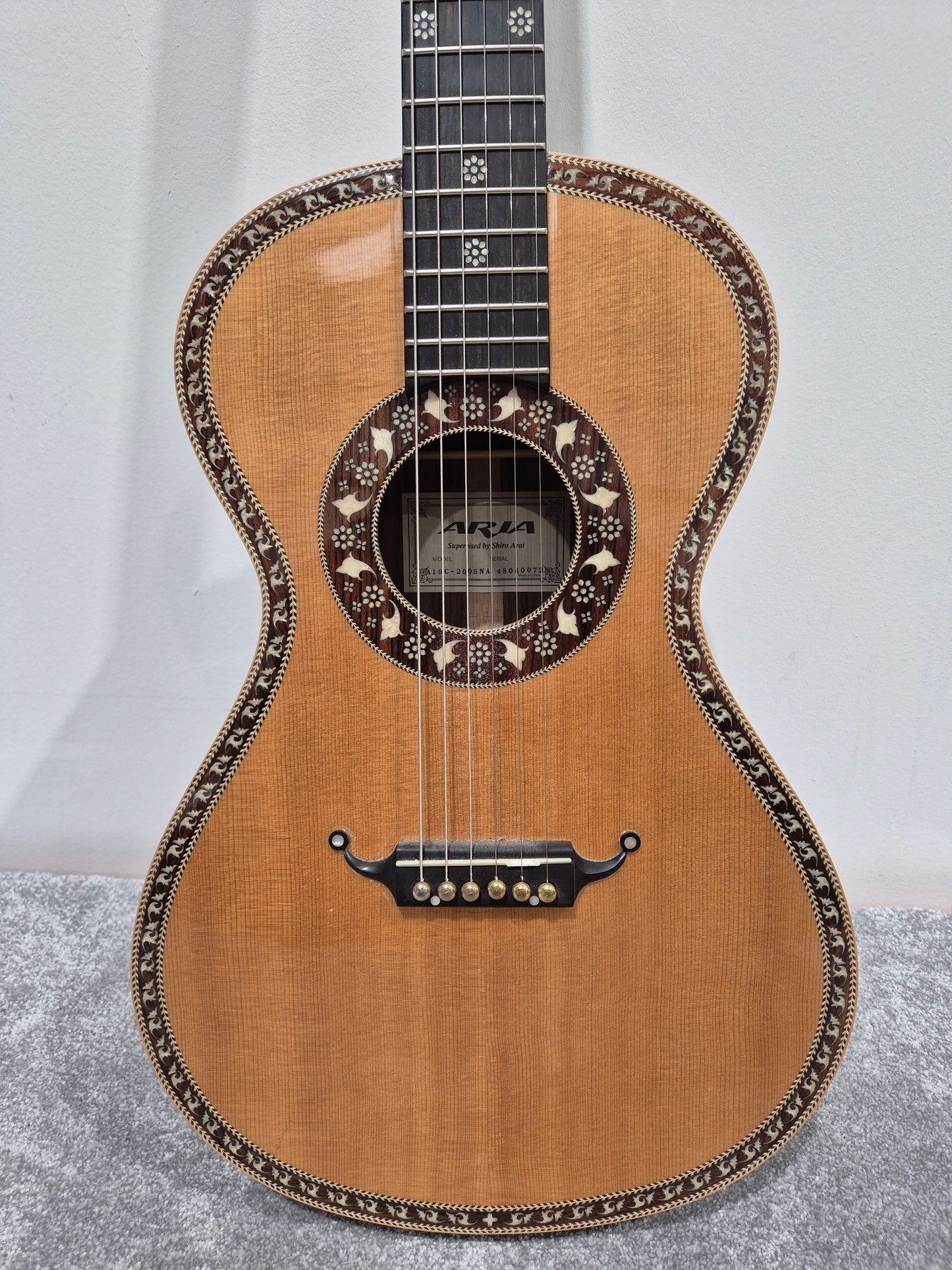 Aria A19C-200N - Classical Acoustic Parlor Guitar