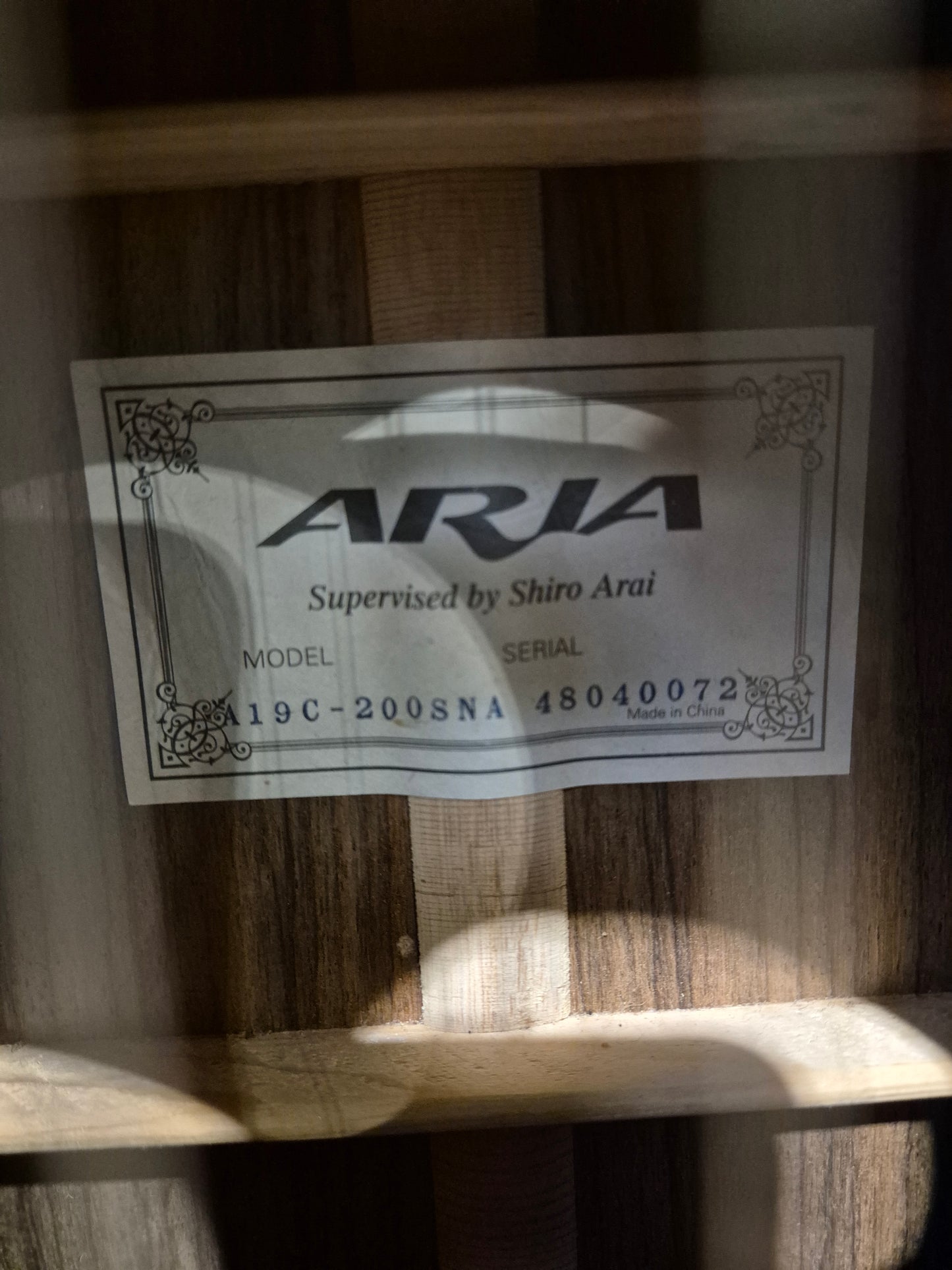 Aria A19C-200N - Classical Acoustic Parlor Guitar