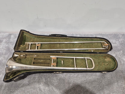 Vintage Martin Elkhart Trombone 1914 - Silver w/ Hard Case