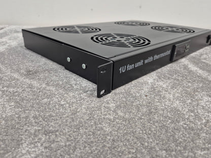 1U Fan Unit Thermostat - 4 Way Digital Mount Fan Tray