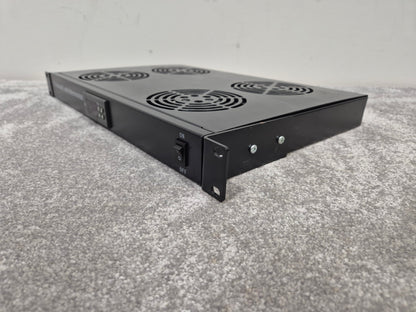 1U Fan Unit Thermostat - 4 Way Digital Mount Fan Tray