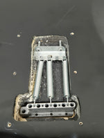 Strat Style Electric Guitar Body with Gold Bridge for Project - Black - Image 9