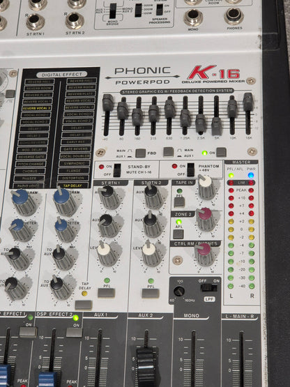 Phonic Powerpod K16 - Powered Mixer w/ Plastic Case