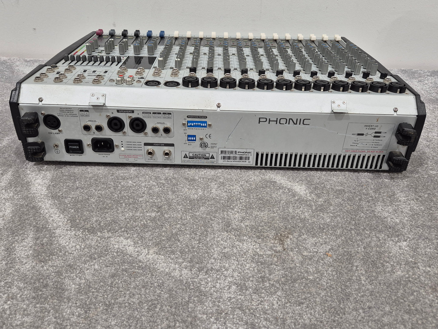 Phonic Powerpod K16 - Powered Mixer w/ Plastic Case