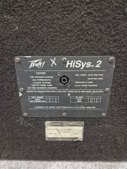 Peavey Hisys 2 - 600-watts Full-Range Operation PA Speaker