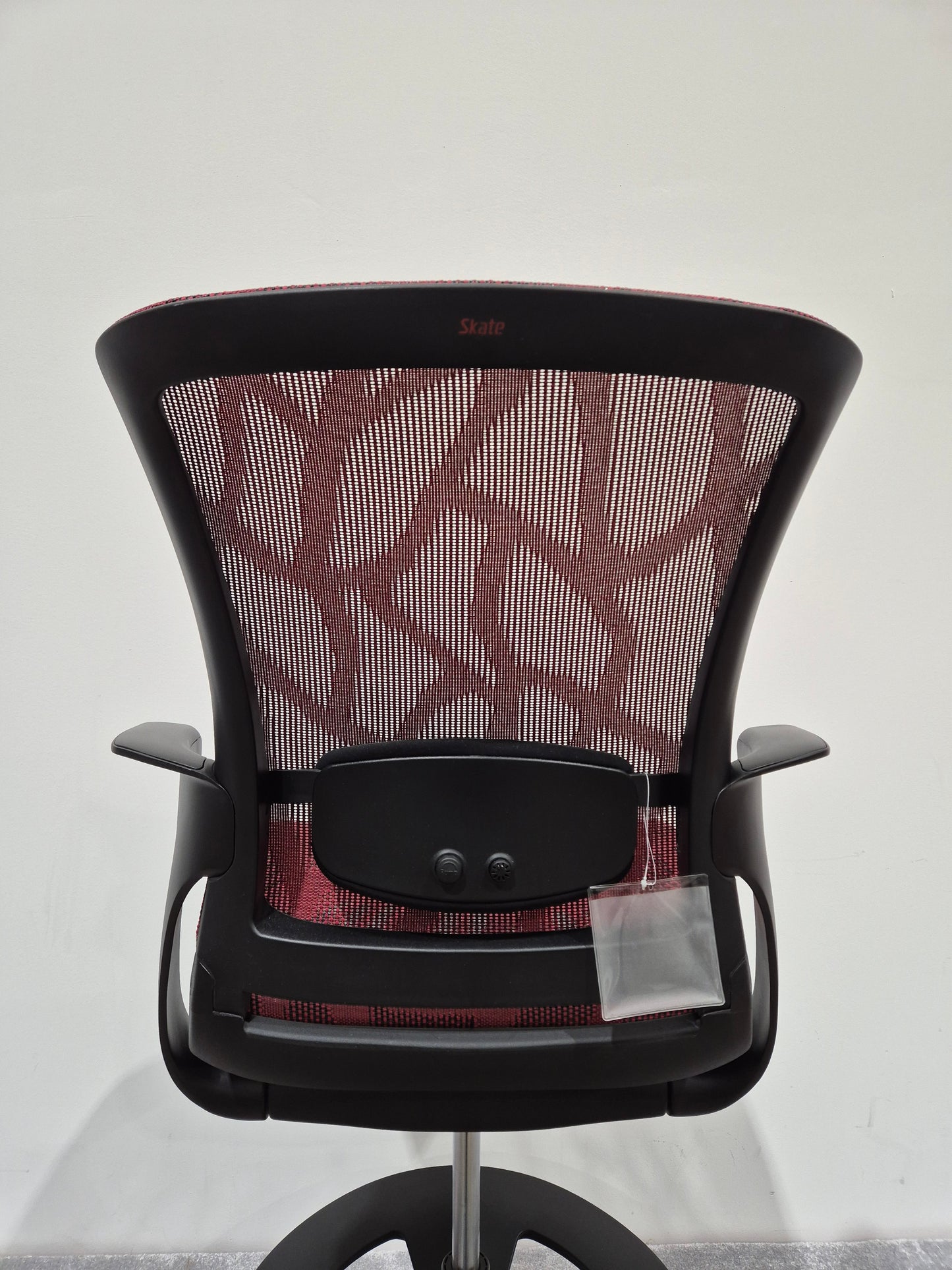 Skate Stools - Red Studio Stool Chair for Broadcasting Radio Podcast w/ Manual