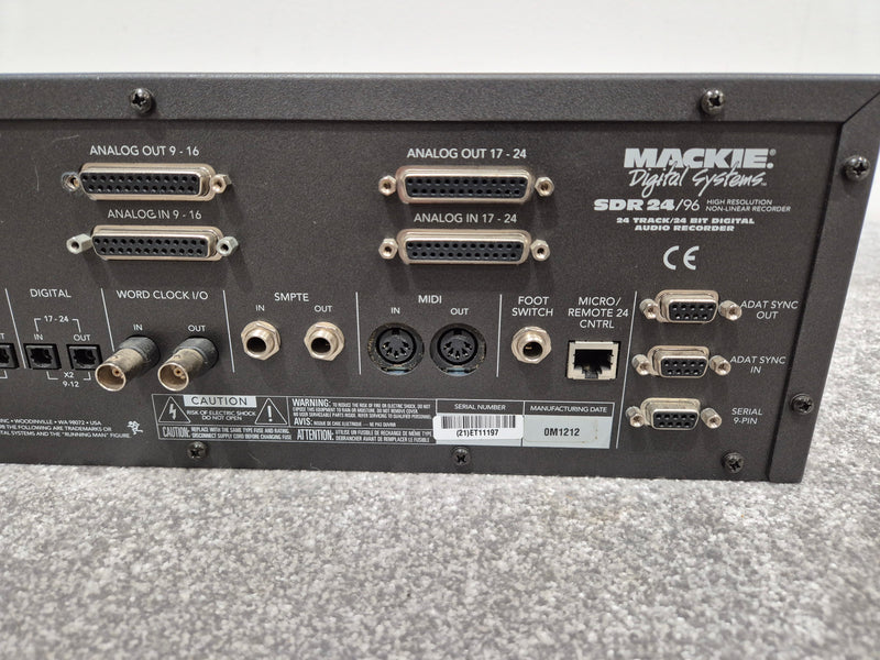 Mackie SDR24/96 - Hard Drive Recorder w/ Removable Hard Drive - Image 9