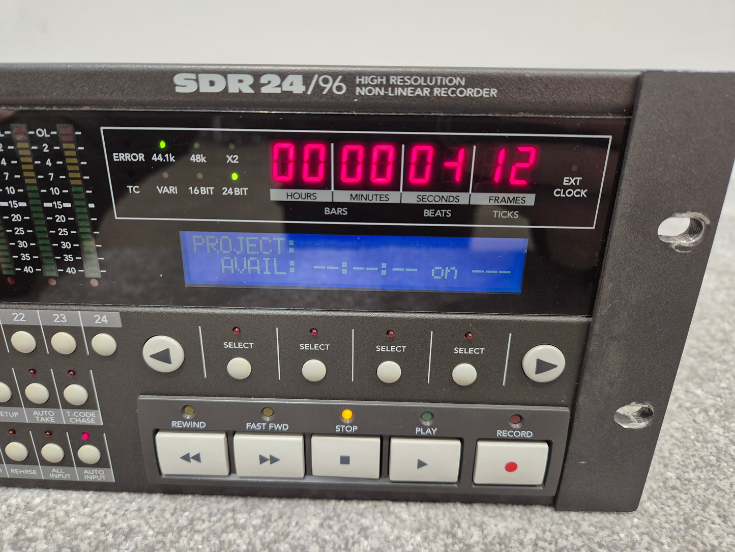 Mackie SDR24/96 - Hard Drive Recorder w/ Removable Media Case (Faulty Capacitor)