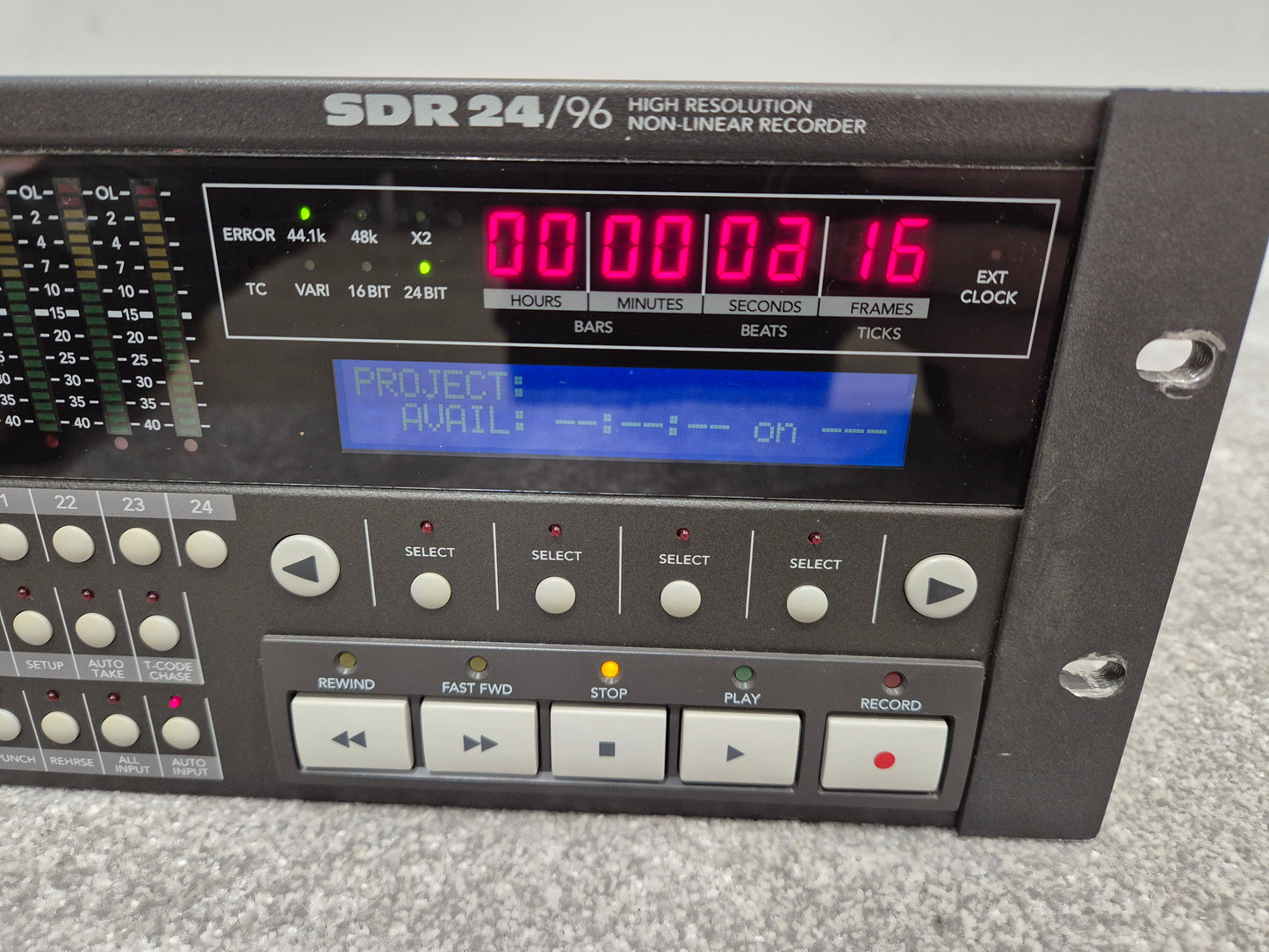 Mackie SDR24/96 - Hard Drive Recorder w/ Removable Media Case (Faulty Capacitor)