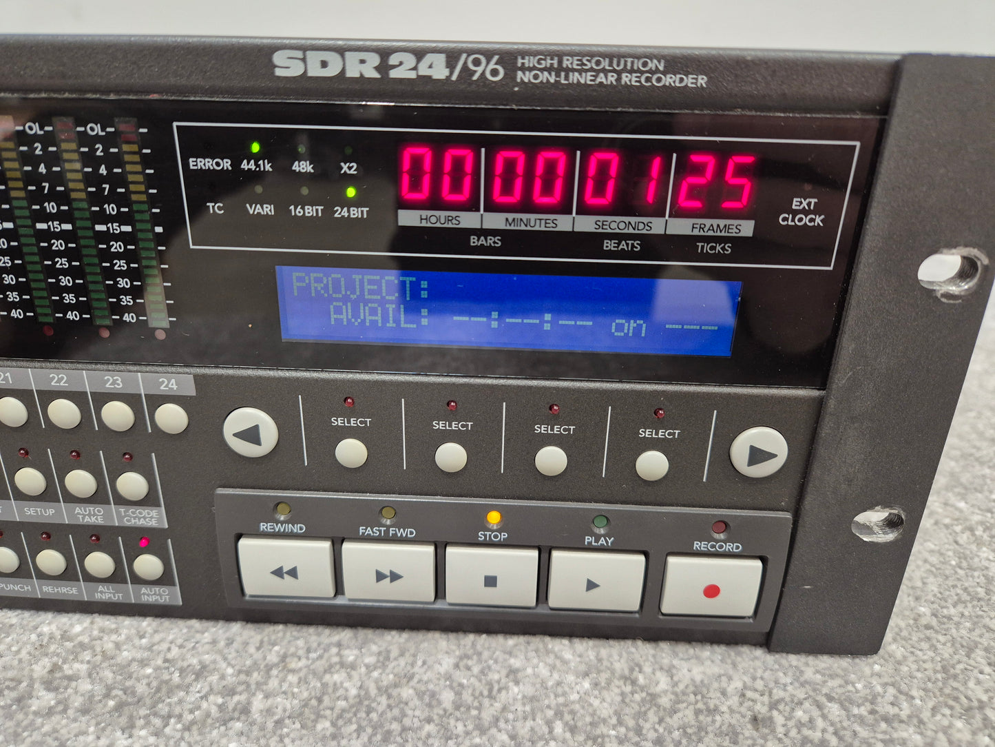 Mackie SDR24/96 - Hard Drive Recorder w/ Removable Media Case (Faulty Capacitor)