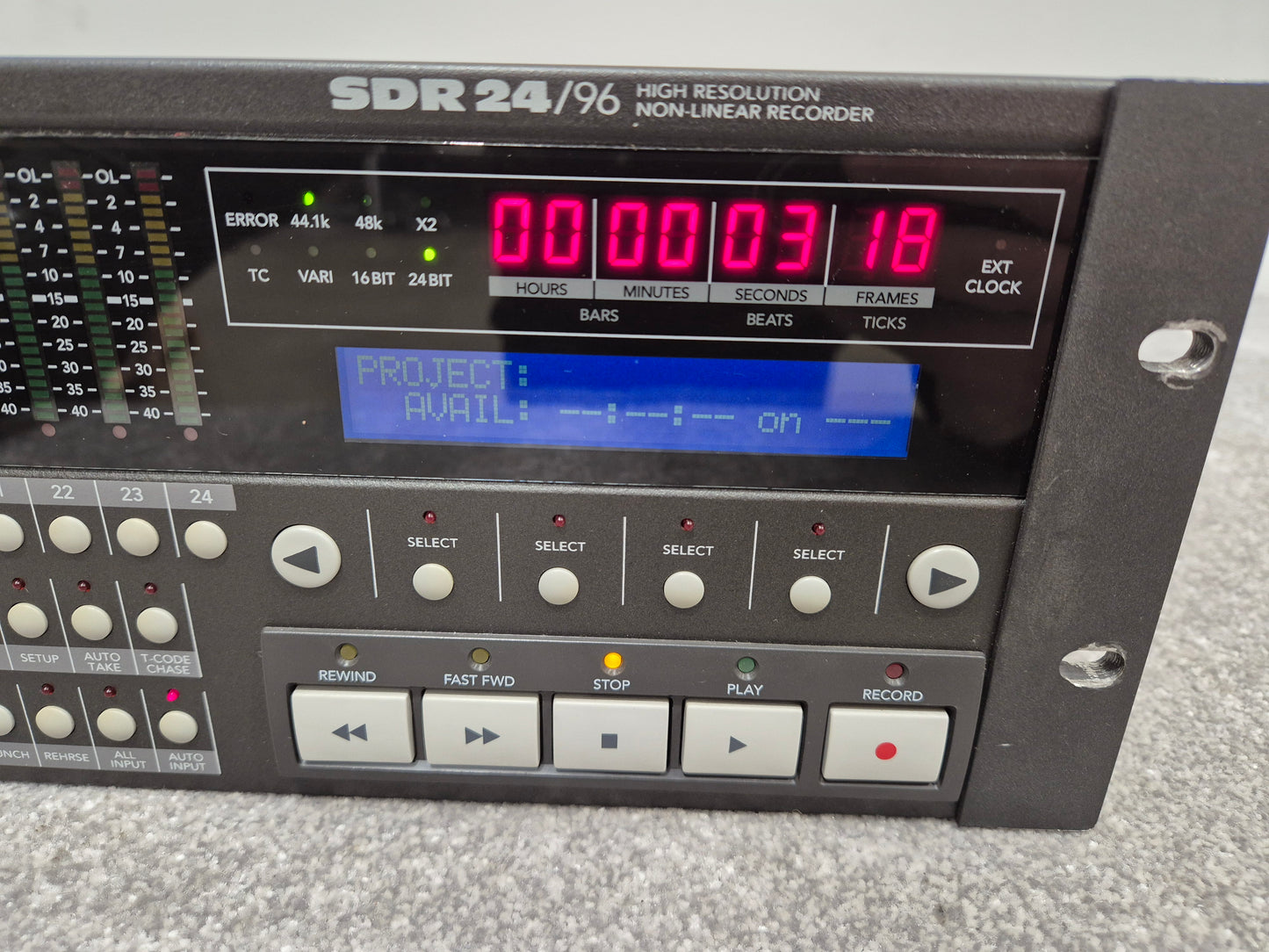 Mackie SDR24/96 - Hard Drive Recorder w/ Removable Media Case (Faulty Capacitor)