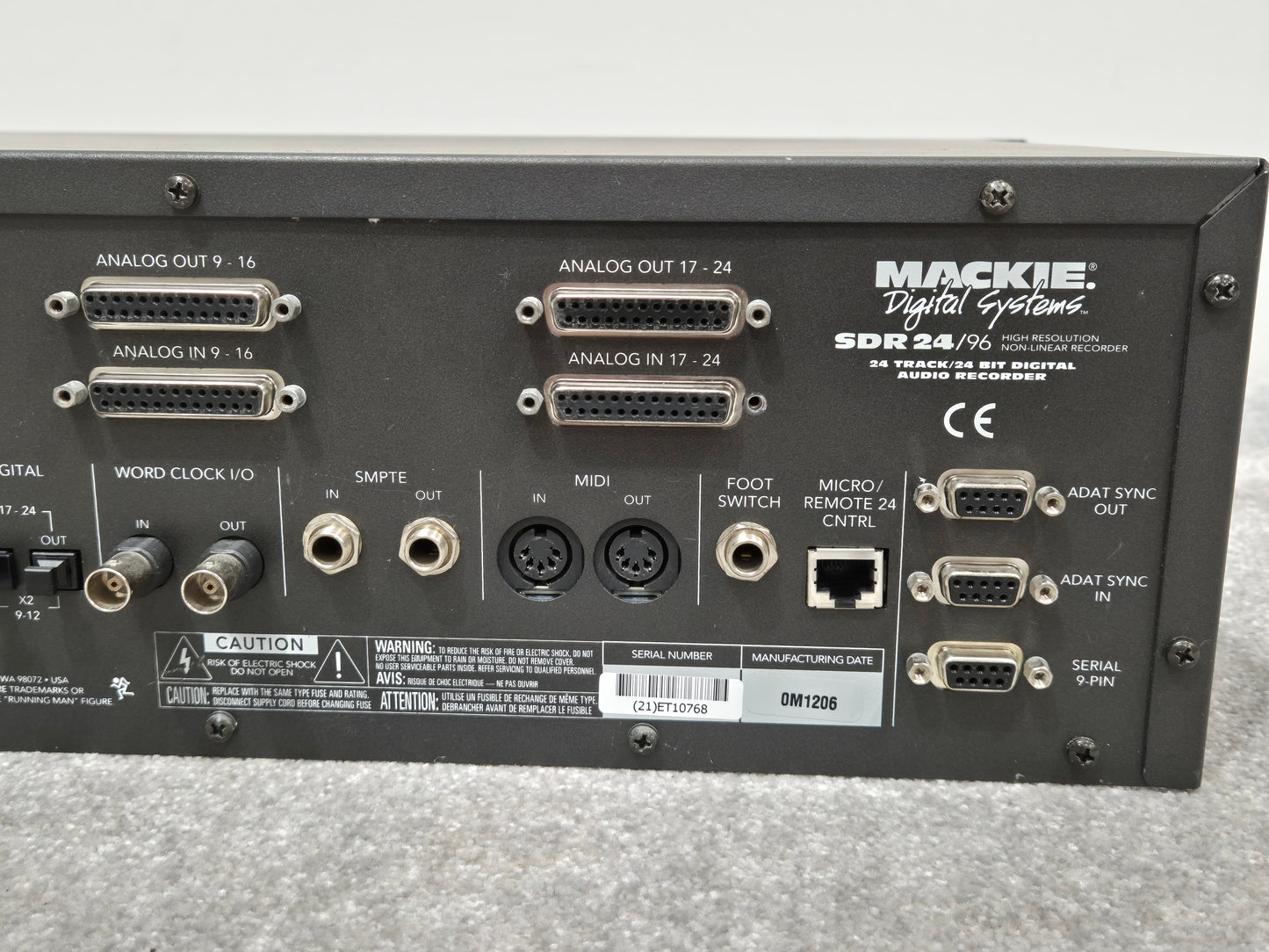 Mackie SDR24/96 - Hard Drive Recorder w/ Removable Media Case (Faulty Capacitor)