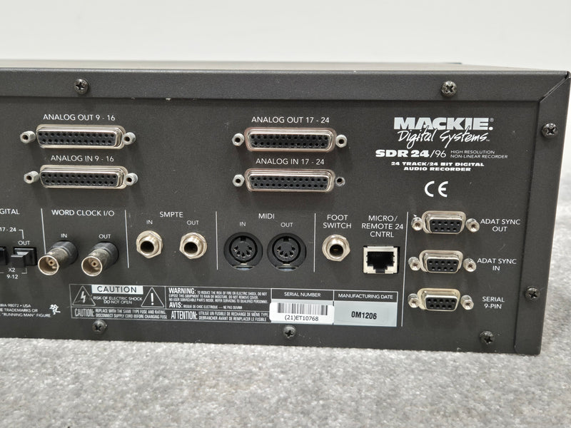 Mackie SDR24/96 - Hard Drive Recorder w/ Removable Media Case (Faulty Capacitor) - Image 18