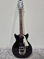 Hofner Six String Electric Guitar - Black P90s and Bigsby Tremolo - Excellent - Image 2