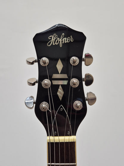 Hofner Six String Electric Guitar - Black P90s and Bigsby Tremolo