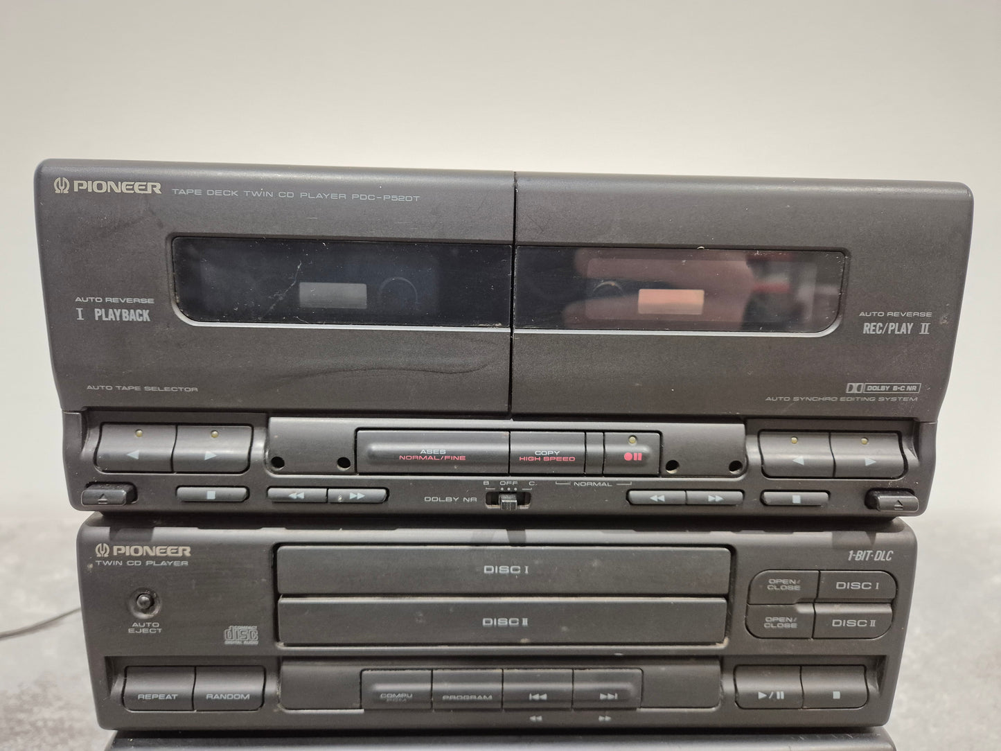 Pioneer SX-P520 Audio Stack - Dual CD Player / AM/FM Stereo Receiver ( Faulty Tape Deck )
