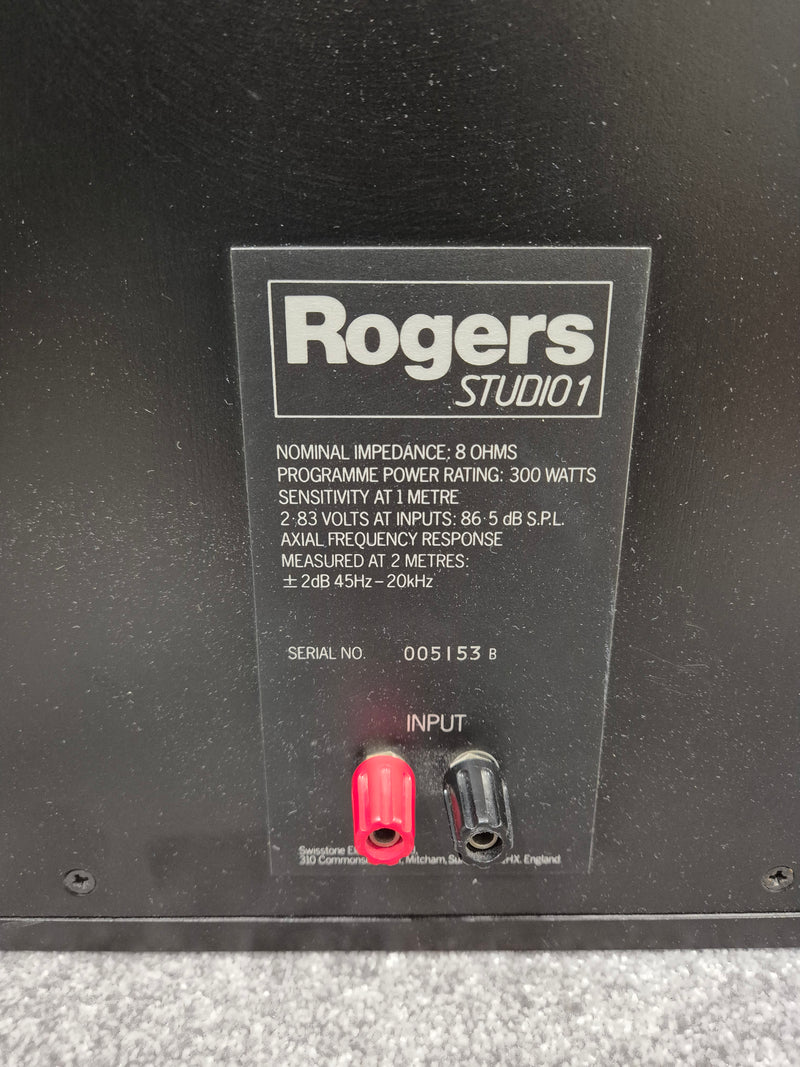 Rogers Studio 1 - Pair of 300-watts Passive Bookshelf Loudspeakers - Very Good - Image 5