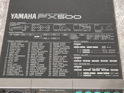 Yamaha FX500 - Digital Simul-Effect Processor w/ Manual