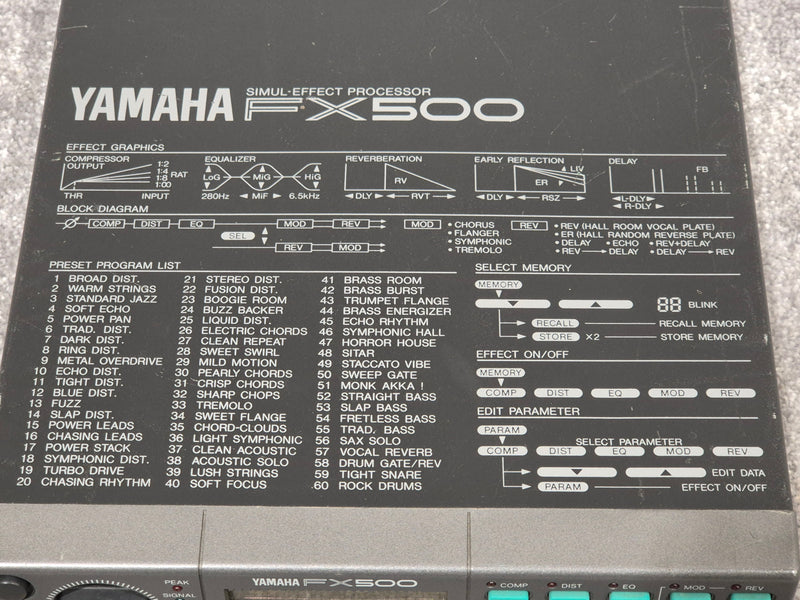 Yamaha FX500 - Digital Simul-Effect Processor w/ Manual - Image 4