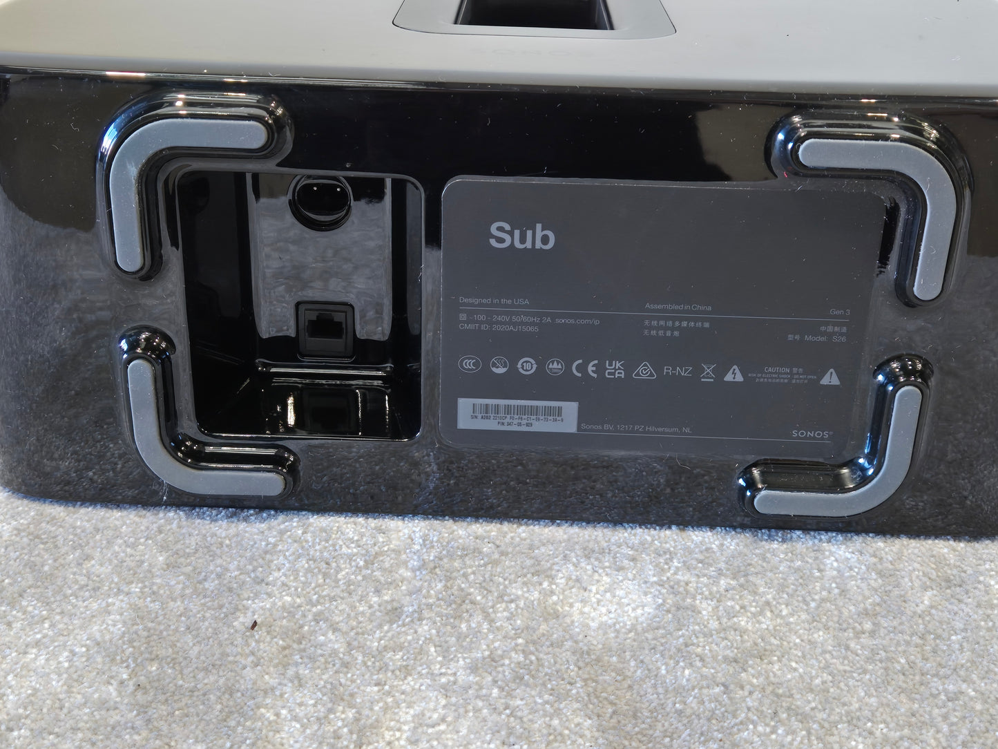 Sonos Sub Gen 3 - Deep Bass Subwoofer w/ Original Box