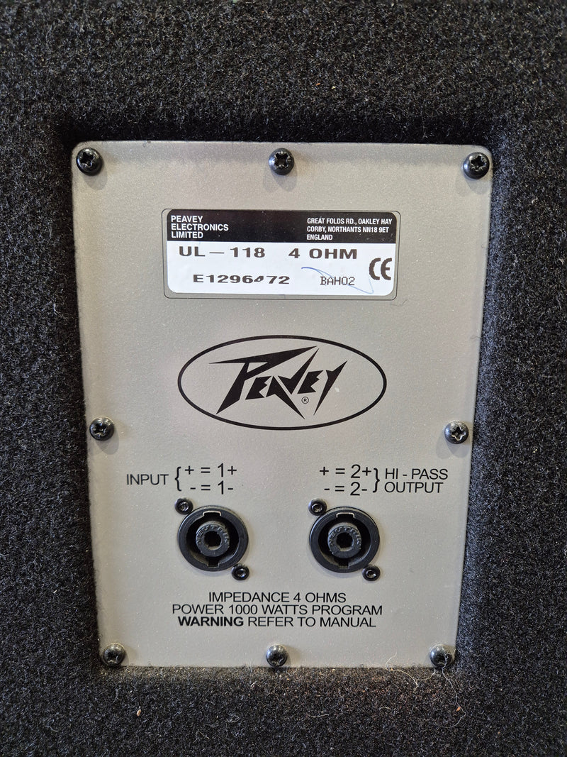 Peavey UL-118 - Passive PA Subwoofer - High Output Design - Excellent - Image 6