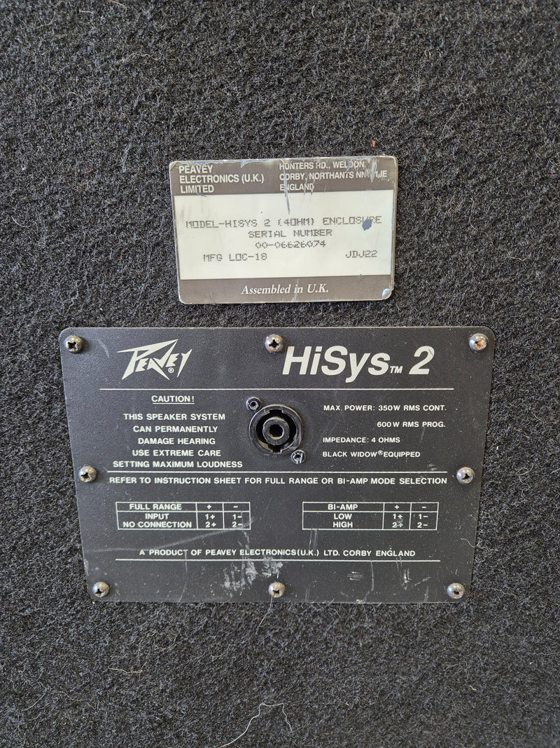 Peavey Hisys 2 - 600-watts Full-Range Operation PA Speaker (Very Good Condition) - Image 9