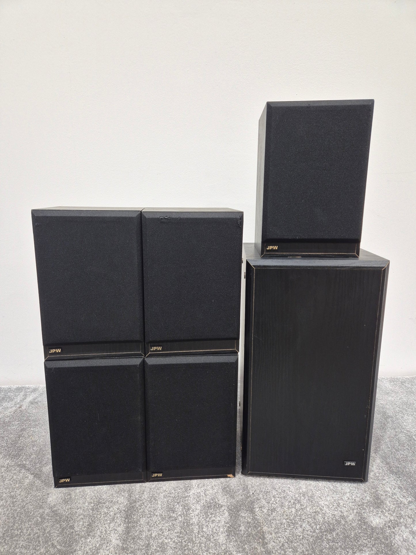 JPW Gold Monitor - 70watt Bookshelf Speakers x5 with 80watt JPW Subwoofer System