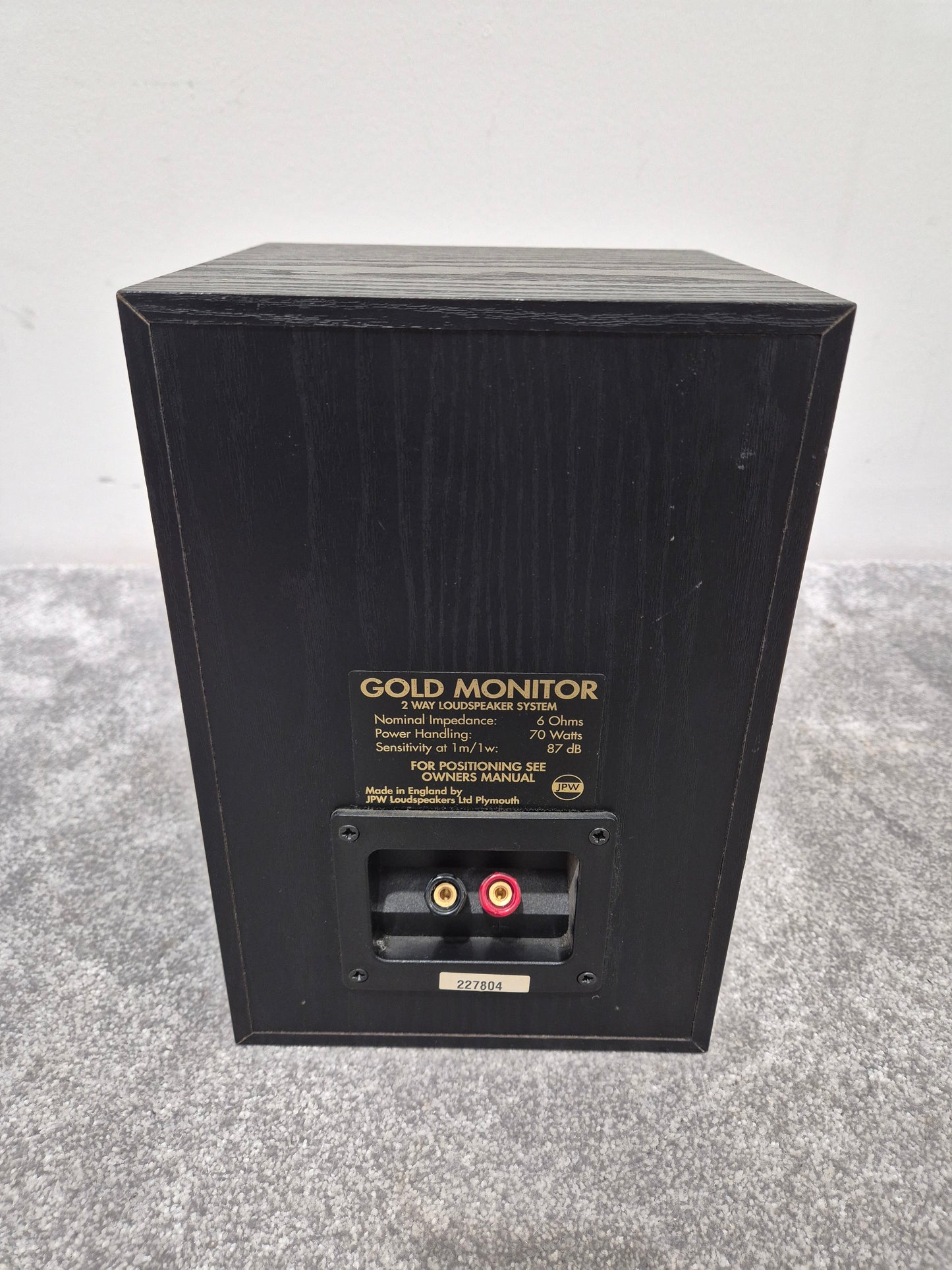 JPW Gold Monitor - 70watt Bookshelf Speakers x5 with 80watt JPW Subwoofer System