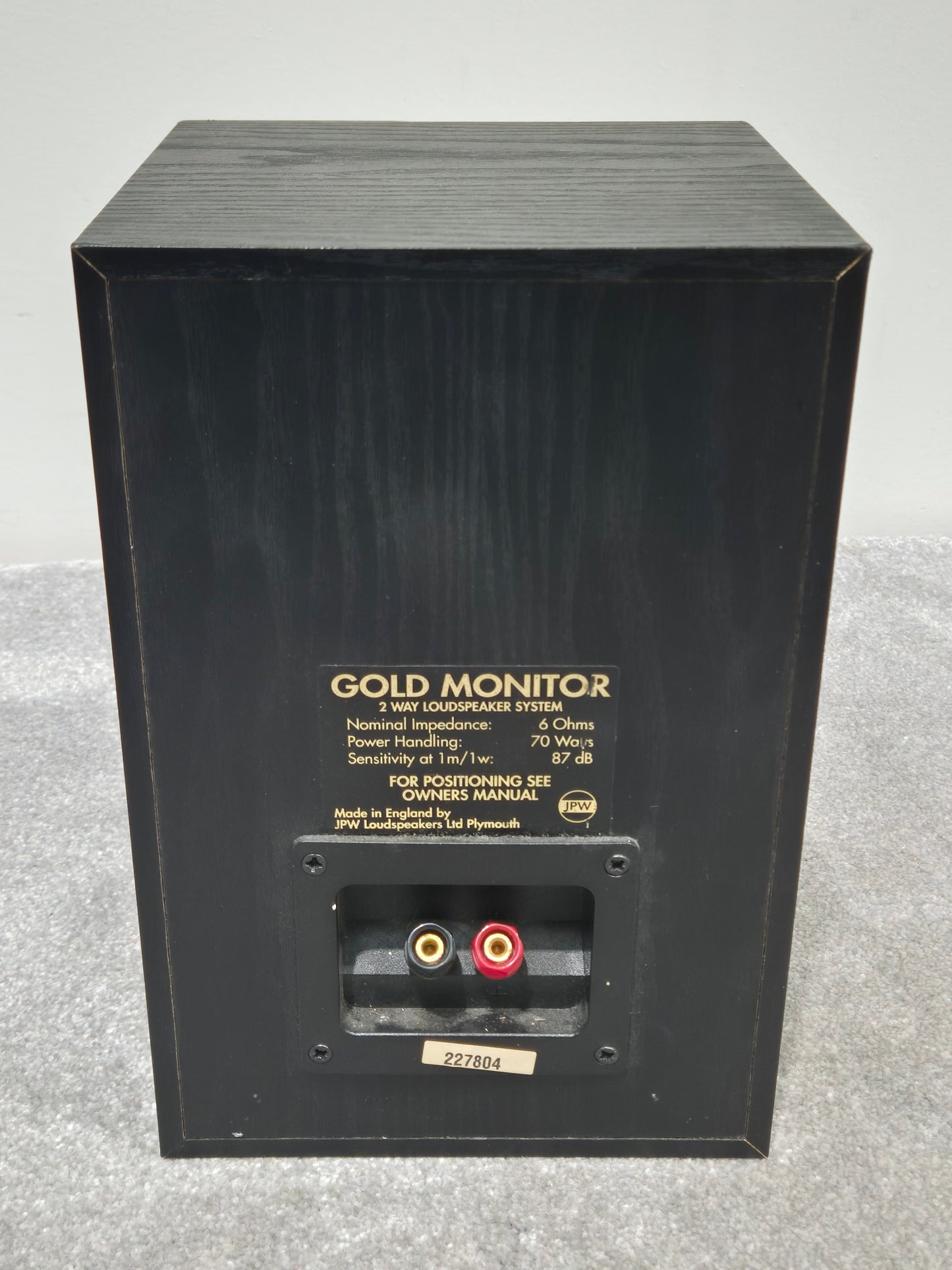 JPW Gold Monitor - 70watt Bookshelf Speakers x5 with 80watt JPW Subwoofer System