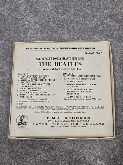 The Beatles - SGT. Pepper's Lonely Hearts Club Band PMC 7027 Reel to Reel Record w/ Original Box