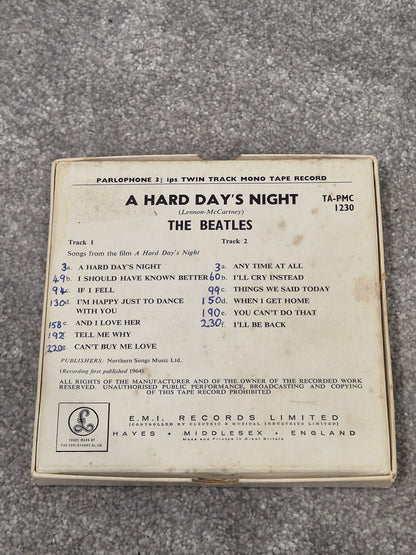 The Beatles - A Hard Day’s Night PMC 1230 Reel to Reel Record w/ Original Box