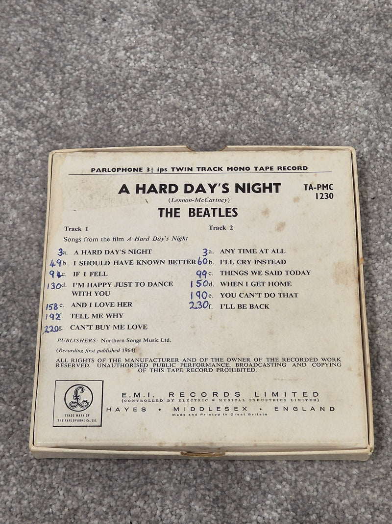 The Beatles - A Hard Day’s Night PMC 1230 Reel to Reel Record w/ Original Box - Image 2