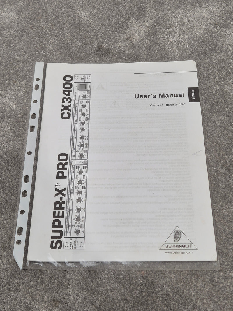 Behringer CX3400 V2 Super-X - High-Precision Stereo Crossover - Image 12