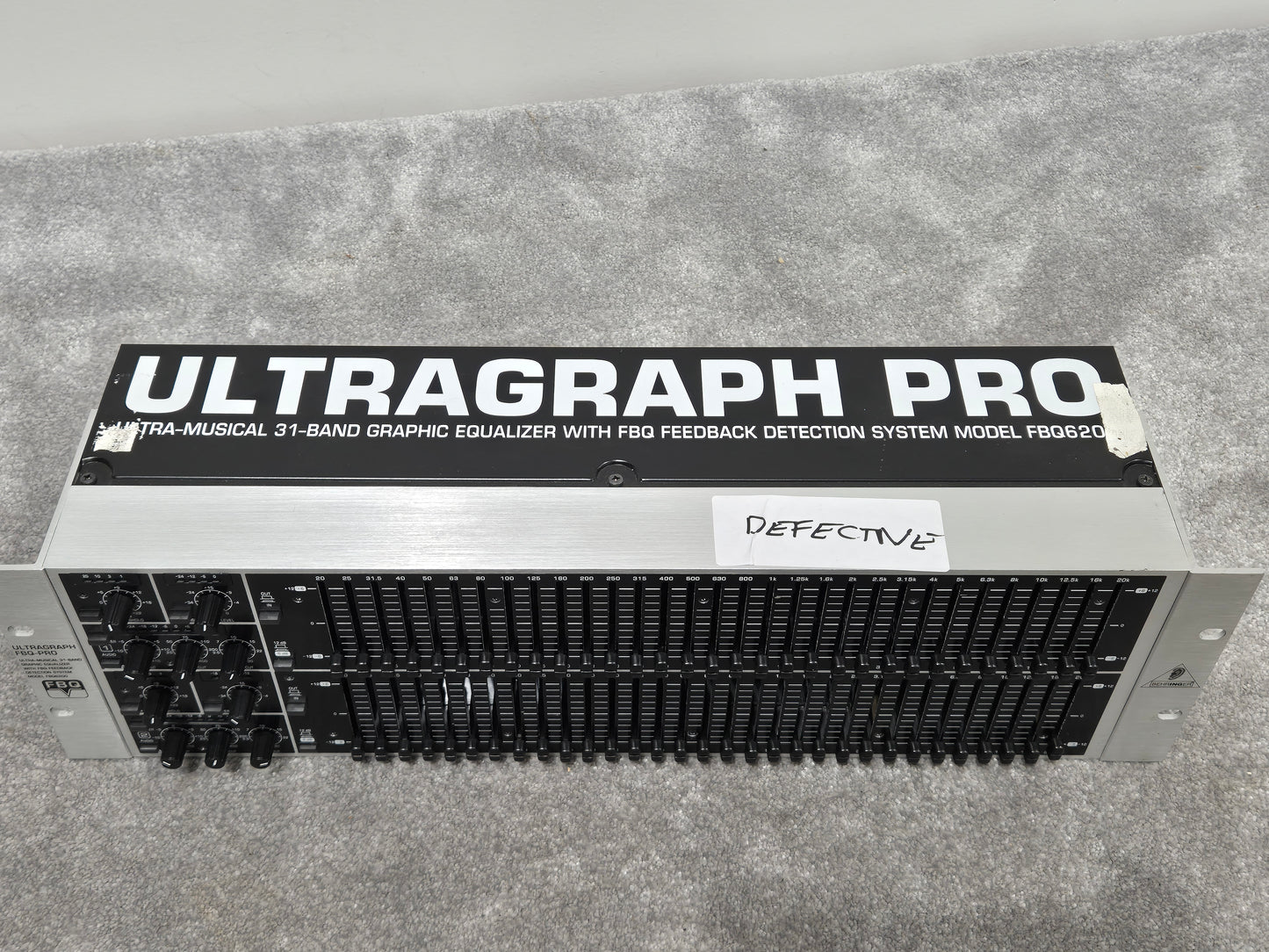Behringer ULTRAGRAPH PRO FBQ6200HD - 31-Band Stereo Graphic Equalizer (Spares or Repairs)